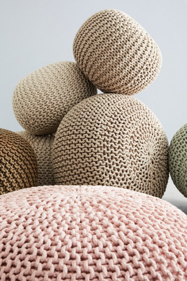 POUF INTRECCIO BLUSH D80