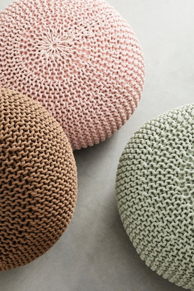POUF INTRECCIO BLUSH D80