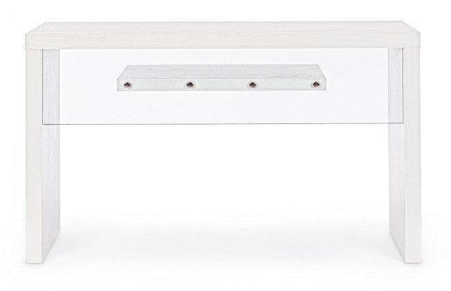 CONSOLLE 2P LINE WOOD BIANCO 120X40