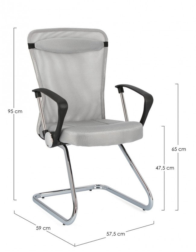 POLTRONA UFFICIO C-BR KINGSTON GRIGIO
