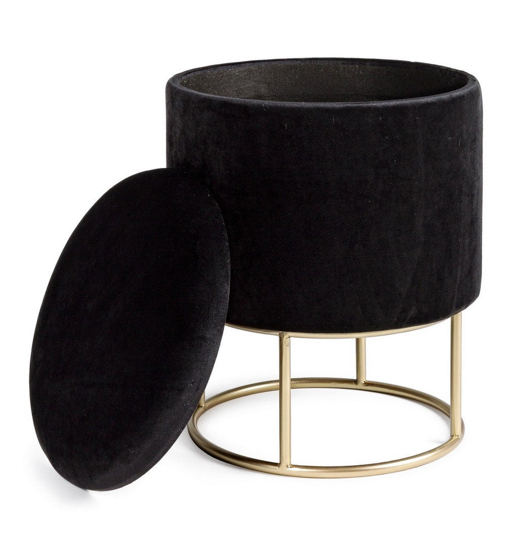 SGABELLO CONTENITORE POLINA TO NERO