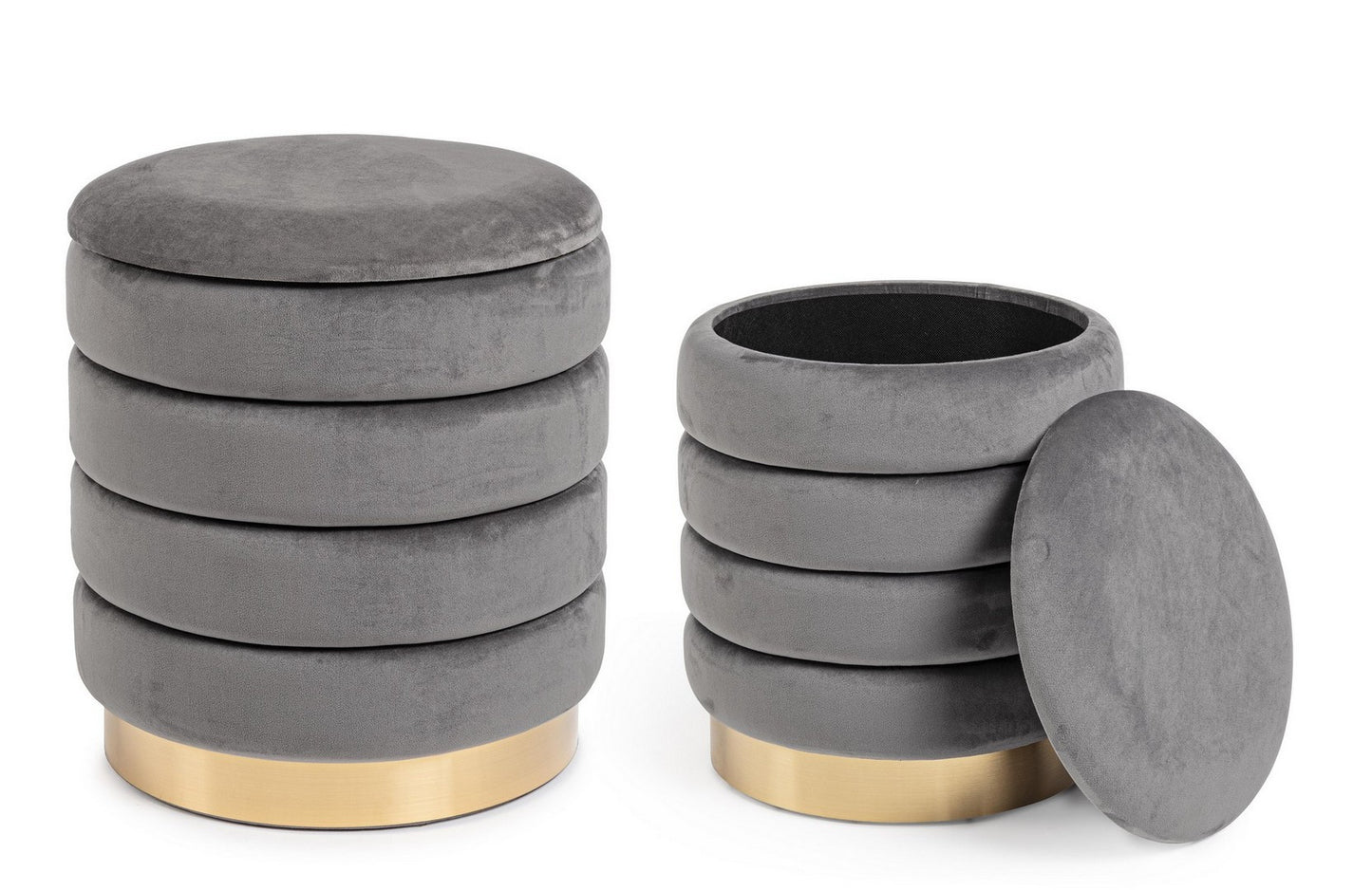 SET2 POUF CONTENITORE DARINA GRIGIO