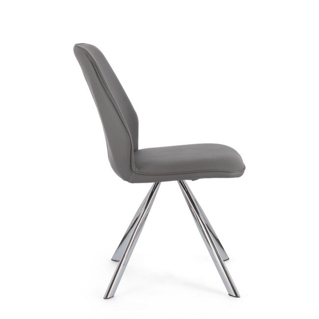 SEDIA MAXWELL PU GRIGIO