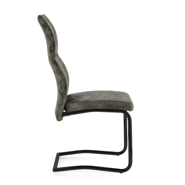 SEDIA THELMA VELLUTO VERDE