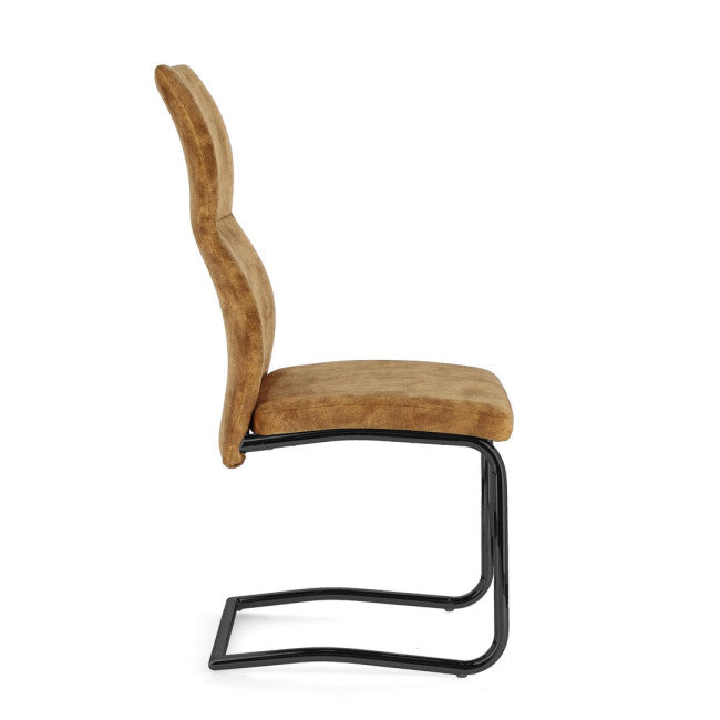 SEDIA THELMA VELLUTO GIALLO