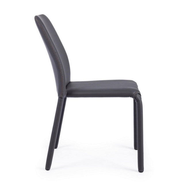 SEDIA PATHOS PU GRIGIO