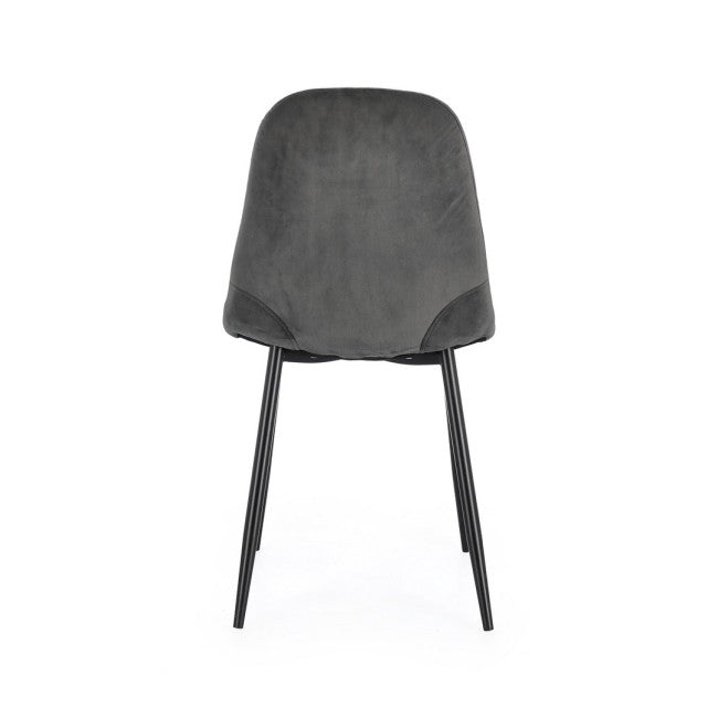 SEDIA IRELIA VELLUTO GRIGIO SCURO