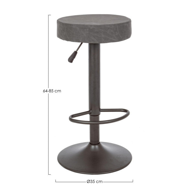 SGABELLO BAR PIPER GRIGIO SCURO VINTAGE