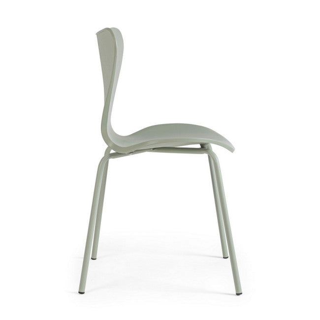 SEDIA TESSA VERDE C-GAMBA IN TINTA