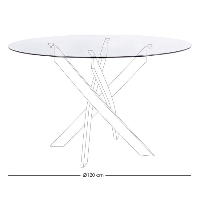 PIANO TO TAVOLO GEORGE TRASPARENTE D120