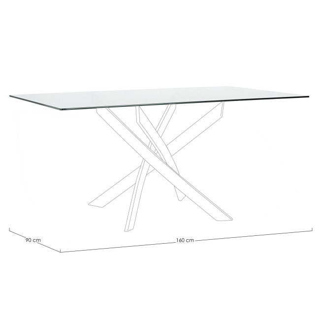 PIANO RETT TAV.GEORGE TRASPARENTE 160X90