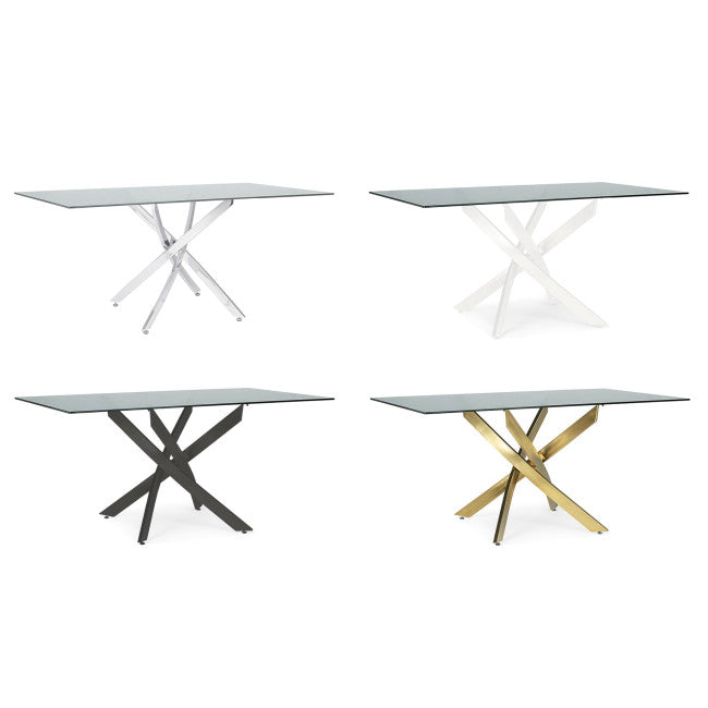 PIANO RETT TAVOLO GEORGE FUME' 160X90