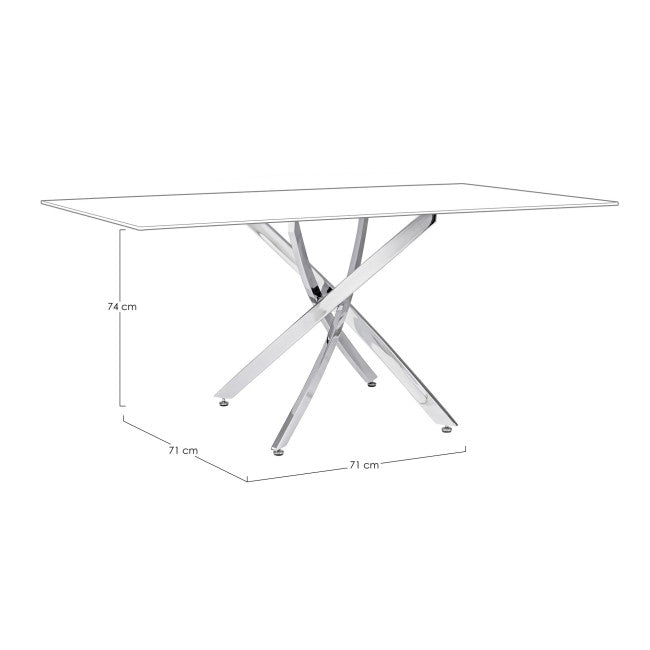 BASE TAVOLO GEORGE CROMO 160X90