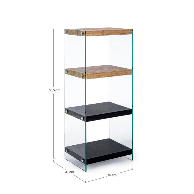 LIBRERIA 4P LINE WOOD NERO
