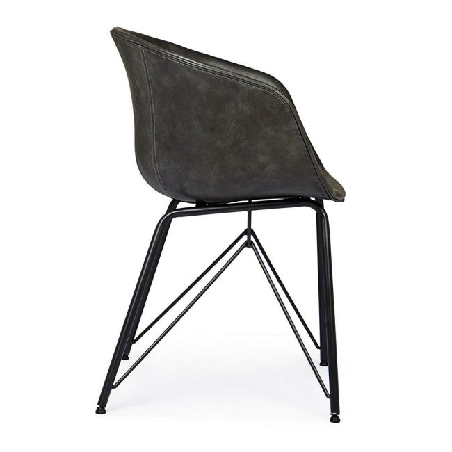 SEDIA WARHOL PU ANTRACITE VINTAGE