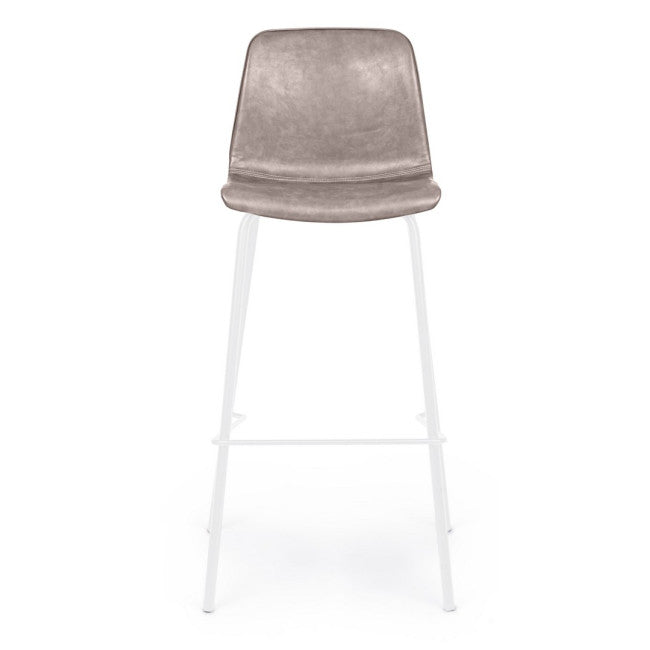 SGABELLO BAR KYRA BIANCO PU BEIGE VINT.