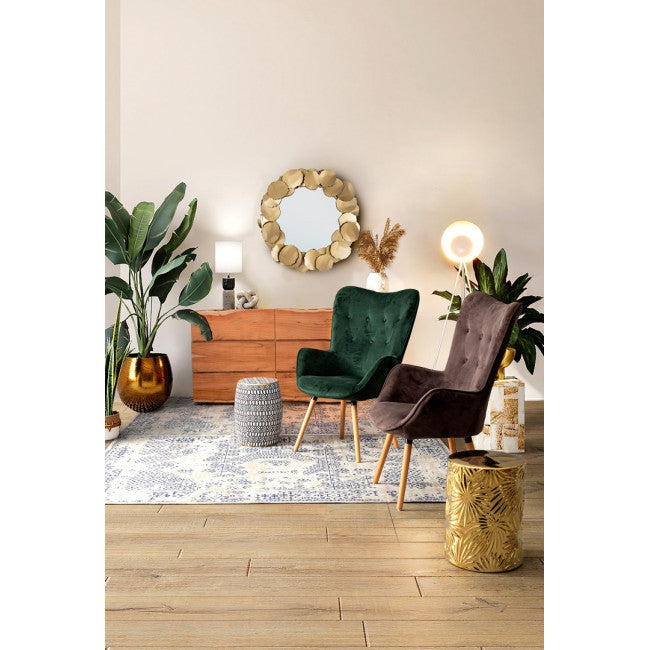 POLTRONA JULIET VELVET GRIGIO MARMOTTA