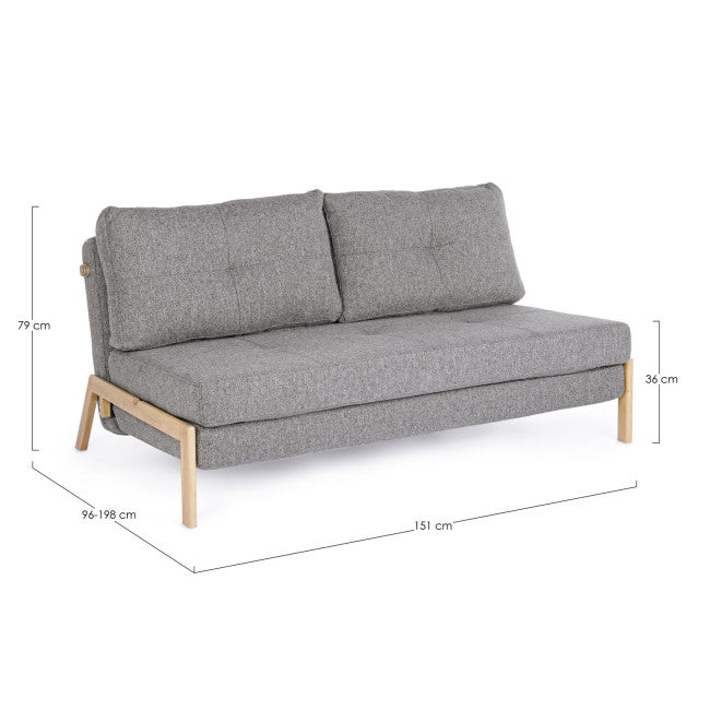 DIVANO LETTO 2P HAYDEN GRIGIO