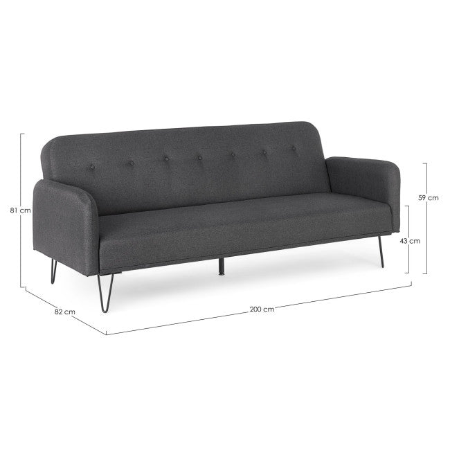 DIVANO LETTO BRIDJET NERO