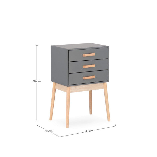 CASSETTIERA 3C ORDINARY GRIGIO