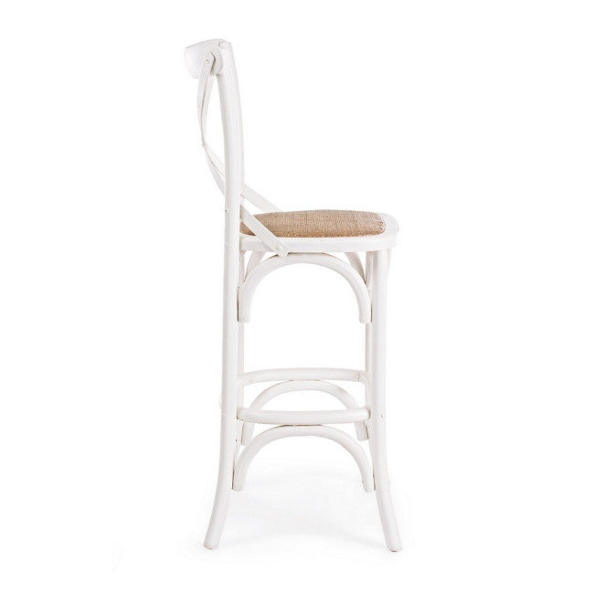 SGABELLO BAR CROSS BIANCO