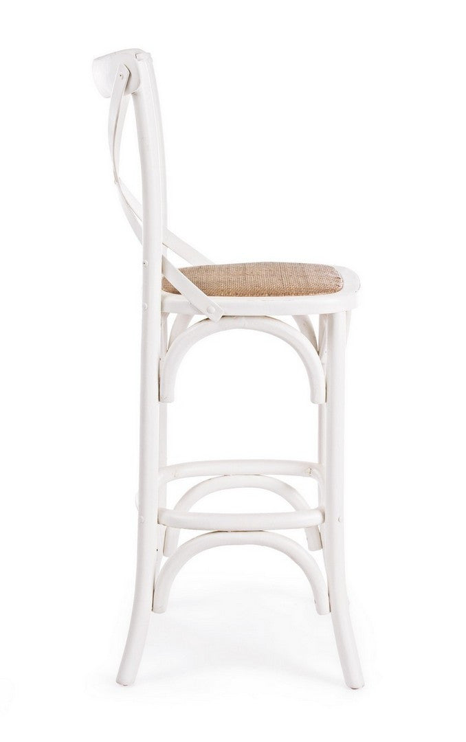 SGABELLO BAR CROSS BIANCO