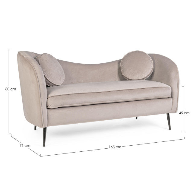 DIVANO 2P CANDIS GRIGIO CHIARO