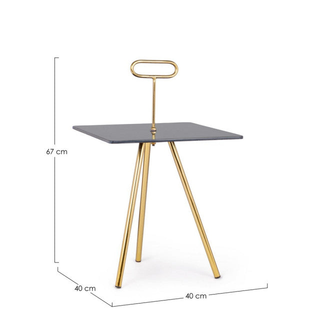 TAVOLINO INESH ROCK QU 40X40