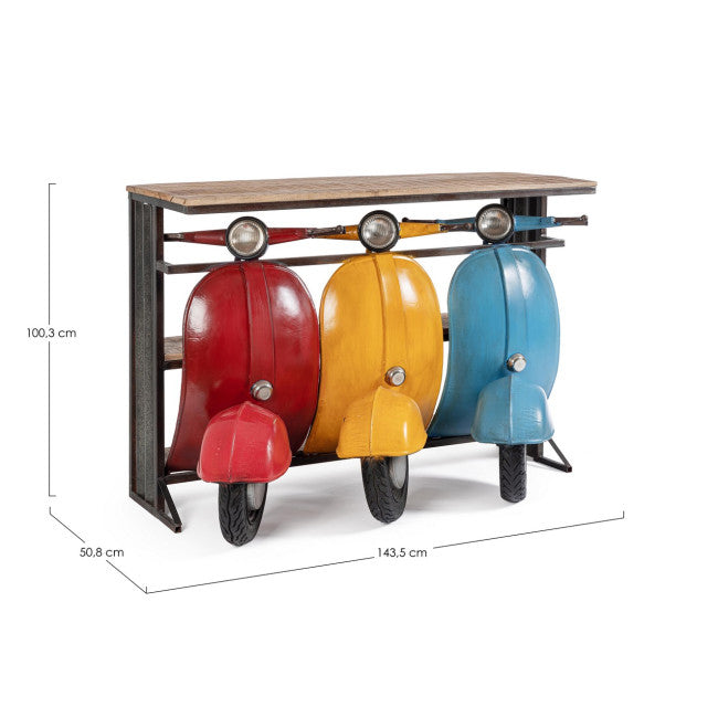 CONSOLLE BAR TRIS VESPA COLOR