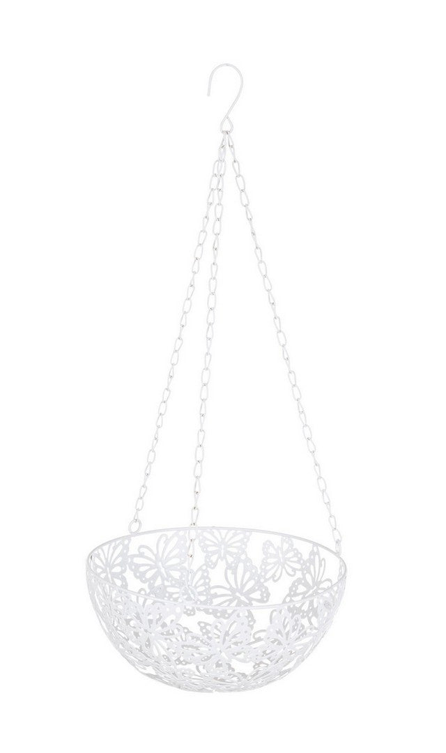 VASO PENSILE FARFALLA BIANCO D 25