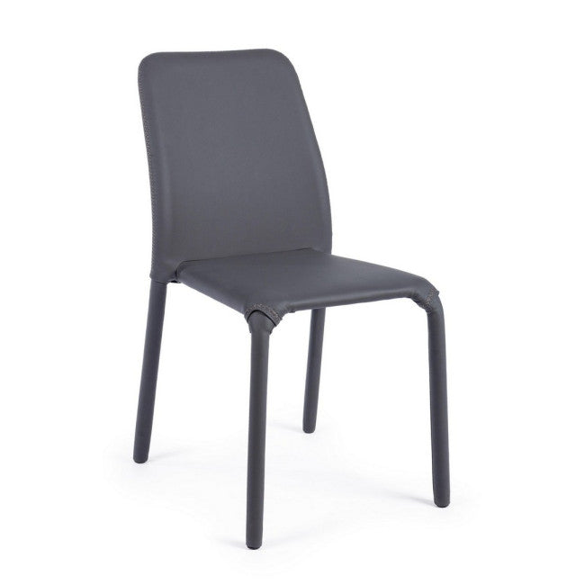SEDIA PATHOS PU GRIGIO