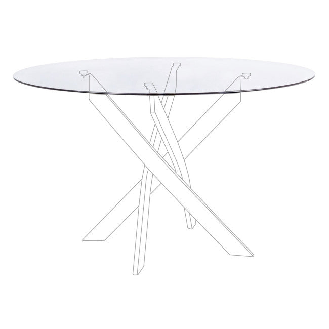 PIANO TO TAVOLO GEORGE TRASPARENTE D120