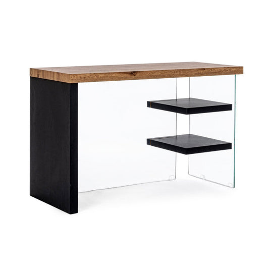 SCRIVANIA 2M LINE WOOD NERO 120X50