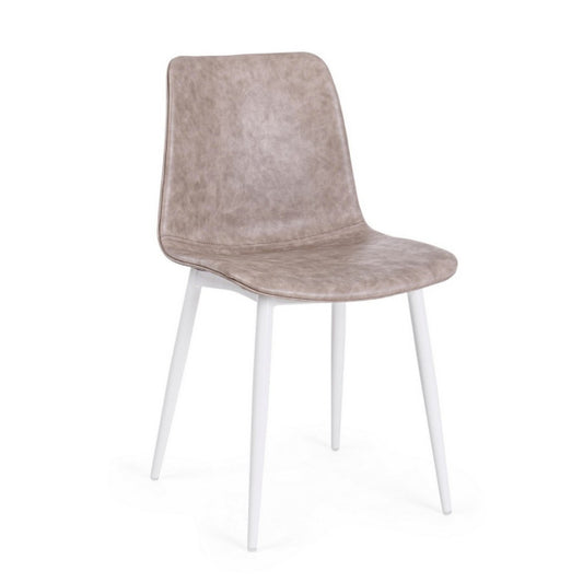 SEDIA KYRA BIANCO PU BEIGE VINTAGE