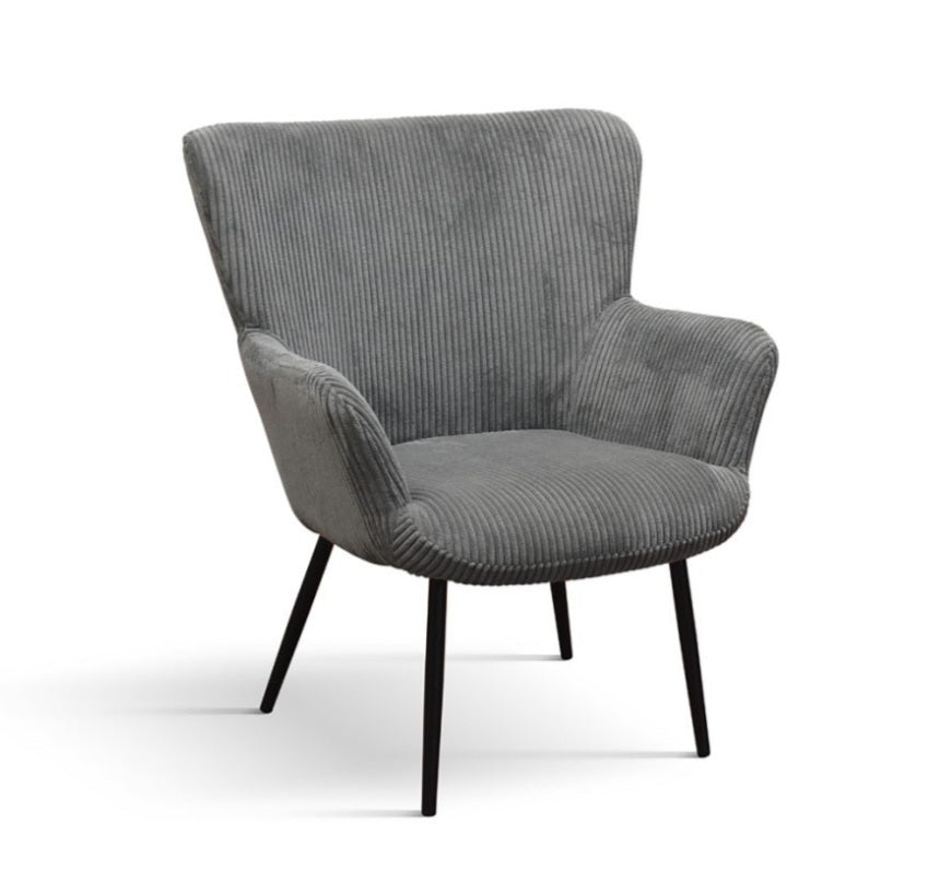 POLTRONA VELLUTO GRIGIO SCURO 49