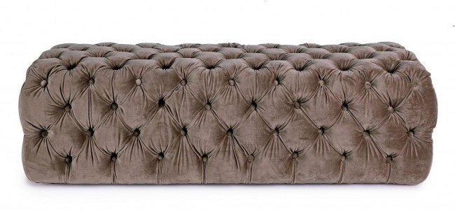 POUF EVAN VELLUTO TORTORA L