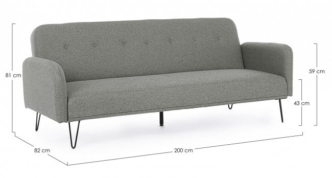DIVANO LETTO BRIDJET GRIGIO
