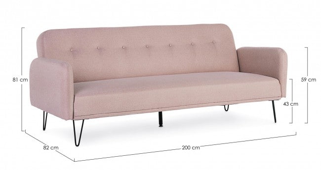 DIVANO LETTO BRIDJET ROSA