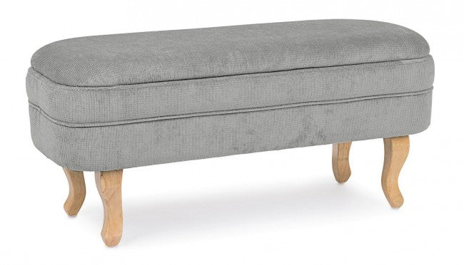 PANCA CONTENITORE CHENILLE GRIGIO CHIARO