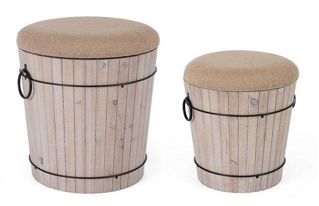 SET2 POUF CONTENITORE BOTTE TO NAT