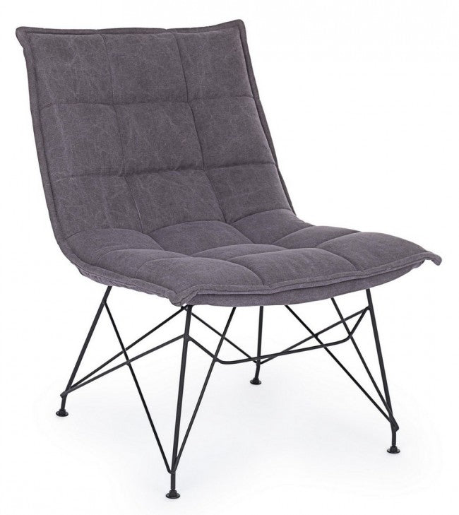 POLTRONA MINA TEXT NERO