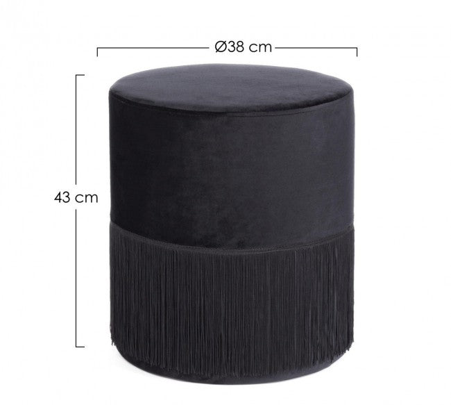 POUF LEILANI NERO D38
