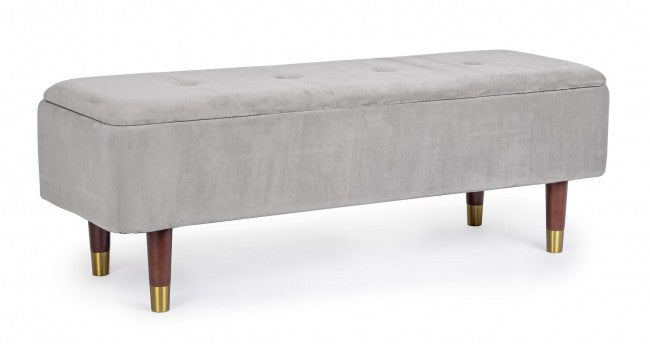 PANCA 2P CONTENITORE KIRA GRIGIO CHIARO