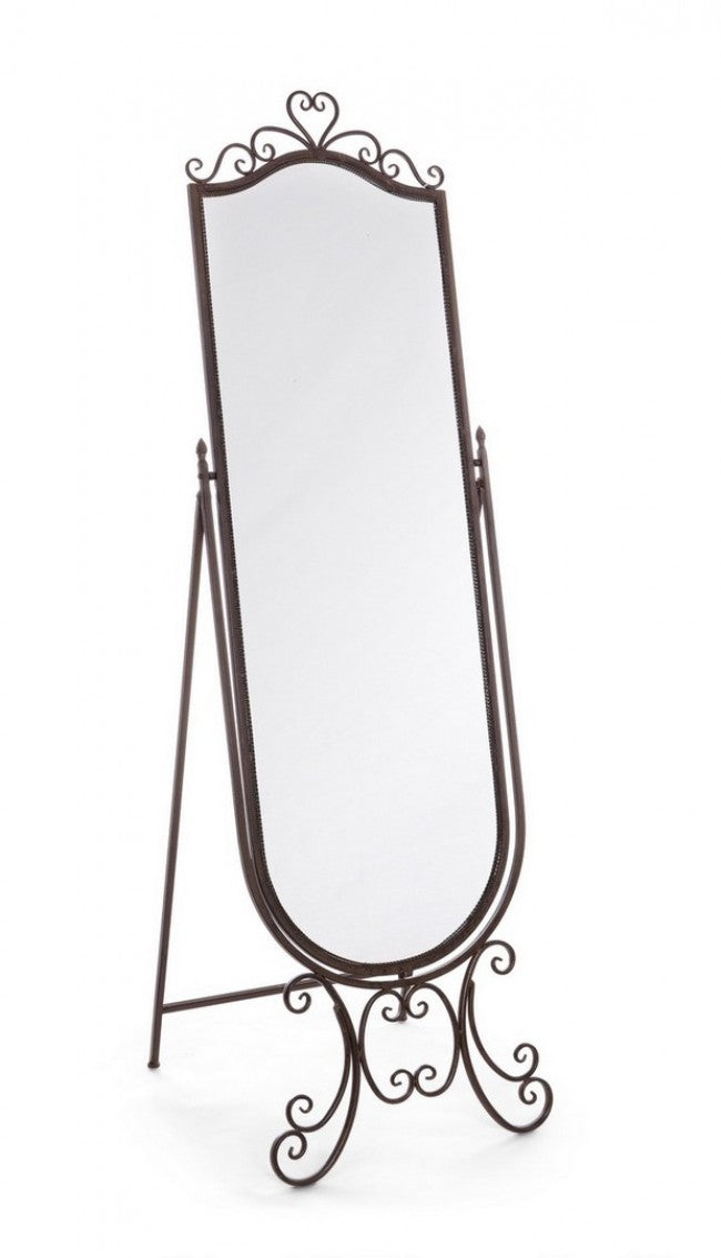 SPECCHIO MELANIE STAND MARRONE