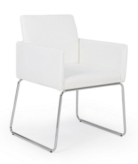 SEDIA C-BR SIXTY PU BIANCO