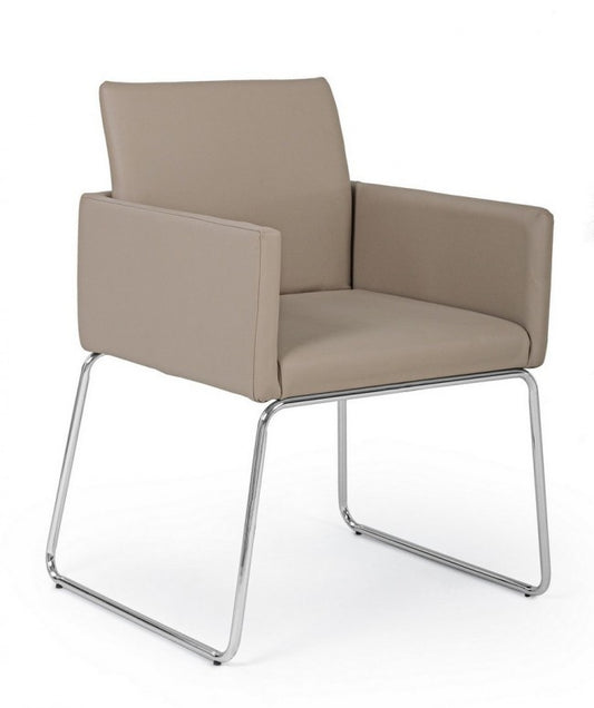 SEDIA C-BR SIXTY PU TORTORA