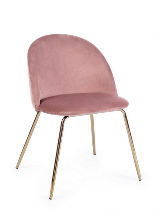 SEDIA TANYA VELLUTO ROSA