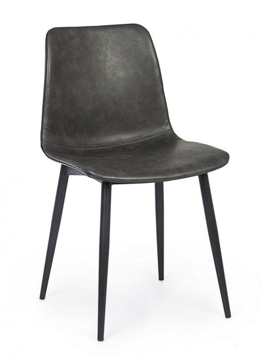 SEDIA KYRA PU ANTRACITE VINTAGE