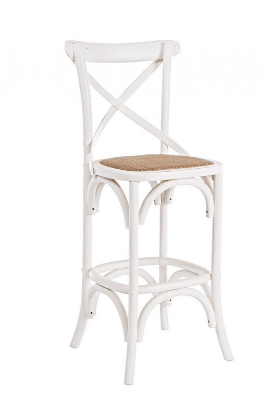 SGABELLO BAR CROSS BIANCO