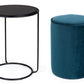 SET2 TAVOLINO-POUF ANNIKA BLU PAVONE